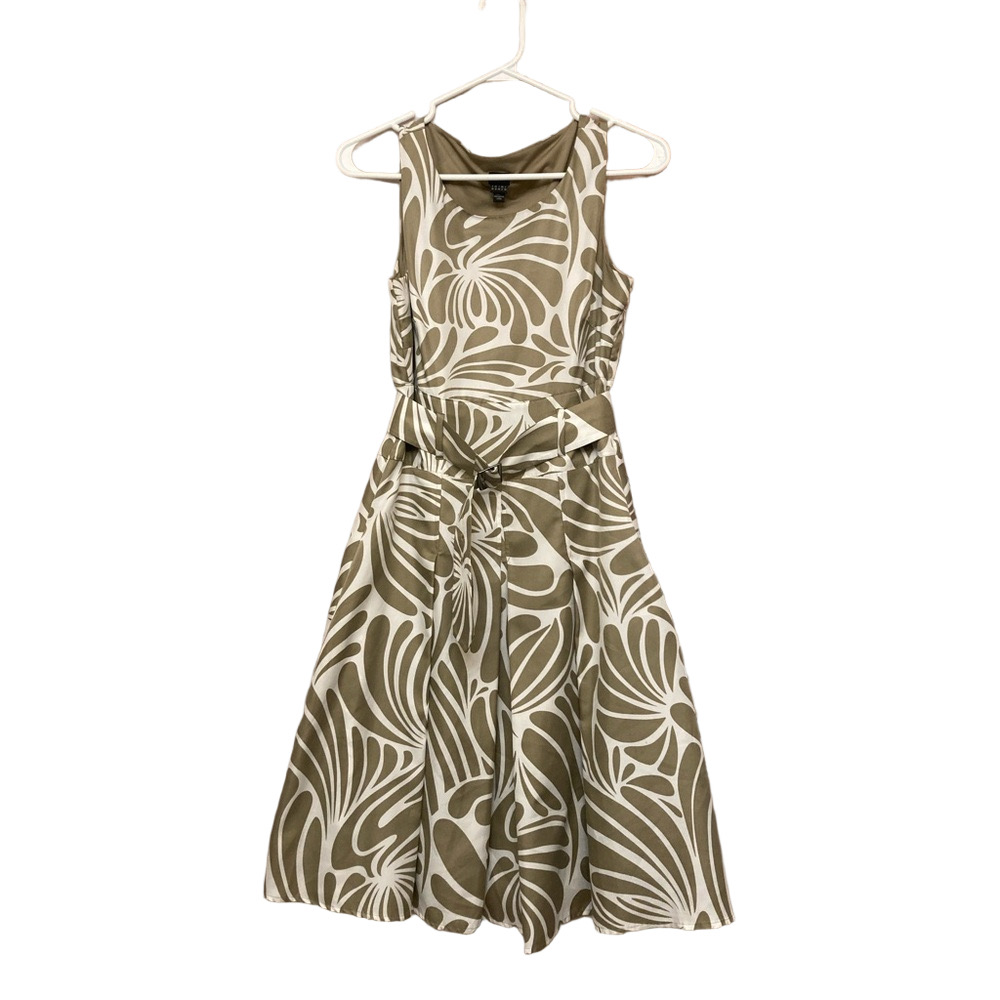 Esprit Fit and Flare Belted Midi Dress
